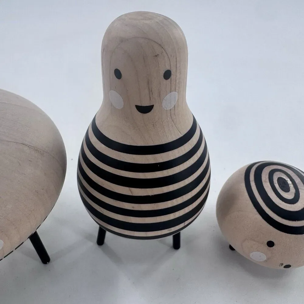SET of 3 Ikea DVÄRGTALL DVARGTALL Decorative Figures Figurines Wood Ships Fast